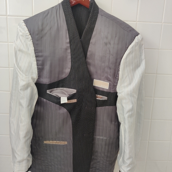 Michael Kors 42S brown blue suit - Picture 4 of 10